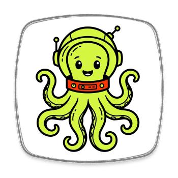Extraterrestre mignon - Magnet carré - blanc - Devant