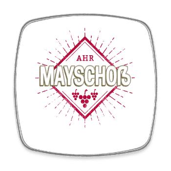 Mayschoß an der Ahr Retro Weintrauben Souvenir - Viereckiger Kühlschrankmagnet - Weiß - Vorne