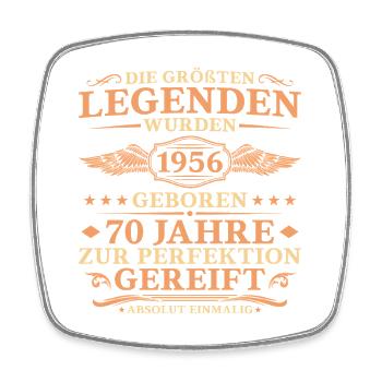 Größte Legenden 1956 geboren – 70. Geburtstag - Viereckiger Kühlschrankmagnet - Weiß - Vorne