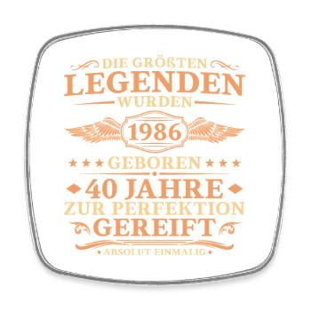 Größte Legenden 1986 geboren – 40. Geburtstag - Viereckiger Kühlschrankmagnet - Weiß - Vorne