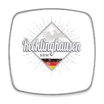 Recklinghausen Stadt in Deutschland NRW Souvenir - Viereckiger Kühlschrankmagnet - Weiß - Vorne