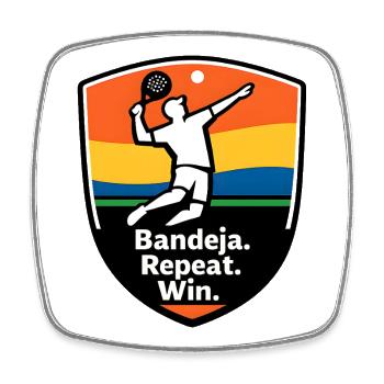 Bandeja Repeat Win Shield - Square fridge magnet - white - Front