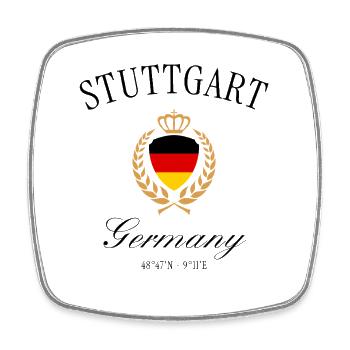 Stuttgart Deutschland Wappen Krone Reise Souvenir - Viereckiger Kühlschrankmagnet - Weiß - Vorne