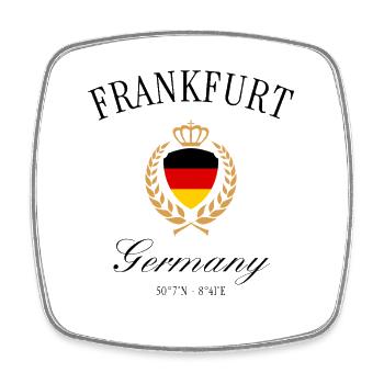 Frankfurt Deutschland Wappen Krone Reise Souvenir - Viereckiger Kühlschrankmagnet - Weiß - Vorne