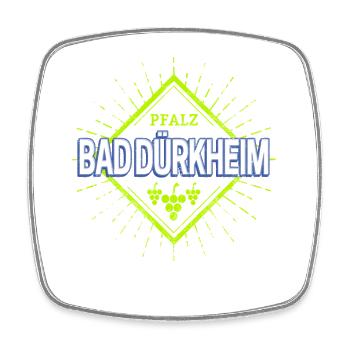 Bad Dürkheim in Deutschland Vintage Reben Design - Viereckiger Kühlschrankmagnet - Weiß - Vorne