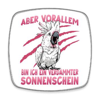 Cockatoo Kakadu Papageienfreund australisch Vogel - Viereckiger Kühlschrankmagnet - Weiß - Vorne