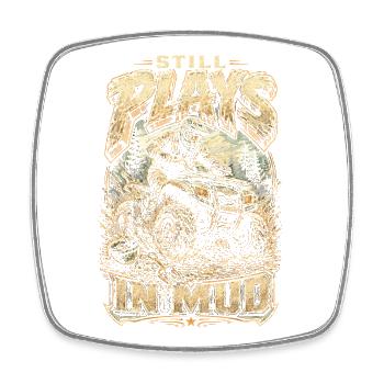 ATV Quad Biking Quad Quad Riders - Magnet carré - blanc - Devant