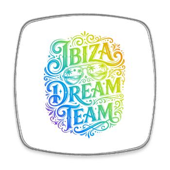 Ibiza Dream Team Colorée - Magnet carré - blanc - Devant