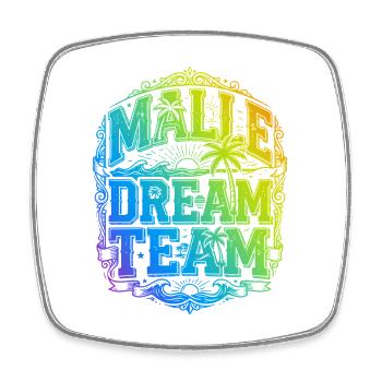 Malle Dream Team Coloré - Magnet carré - blanc - Devant
