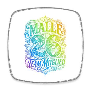 Malle 26 Multicoloured - Square fridge magnet - white - Front