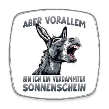 Esel Humor Eselhalter Bauernhof Hausesel - Viereckiger Kühlschrankmagnet - Weiß - Vorne