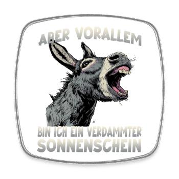 Hausesel Zwergesel Langohresel Bauernhof - Viereckiger Kühlschrankmagnet - Weiß - Vorne