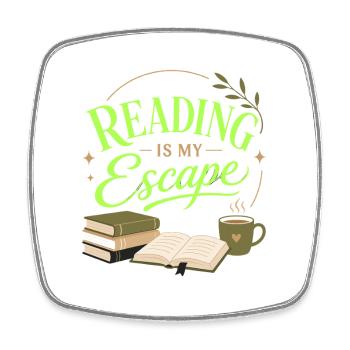 Bücherfan Literatur Liebhaber Lesen Motiv - Viereckiger Kühlschrankmagnet - Weiß - Vorne