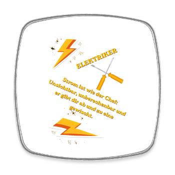 Elektriker T-Shirt Lustiges Geschenk Beruf Humor!! - Viereckiger Kühlschrankmagnet - Weiß - Vorne