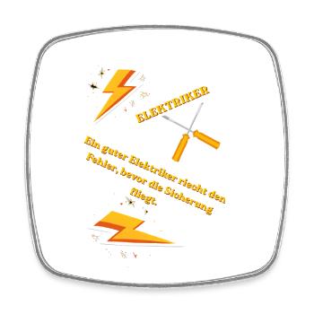 Elektriker T-Shirt Lustiges Geschenk Beruf Humor!! - Viereckiger Kühlschrankmagnet - Weiß - Vorne