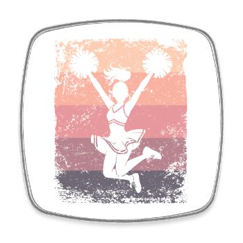 Cheerleader Cheer Mom Cheerleading - Square fridge magnet - white - Front