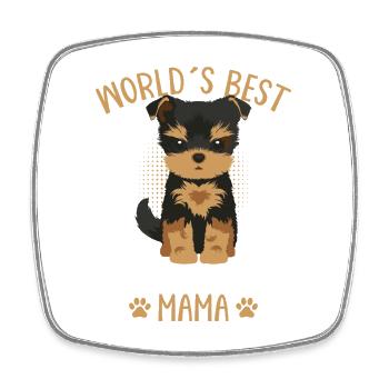 Die beste Yorkshire-Terrier-Mama der Welt - Viereckiger Kühlschrankmagnet - Weiß - Vorne