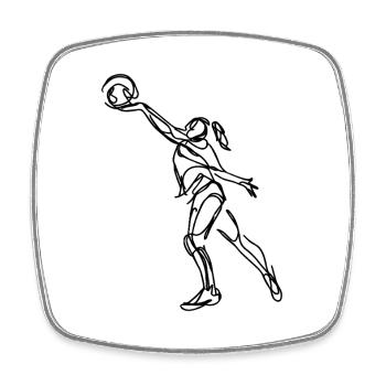 Volleyball player - Square fridge magnet - white - Front