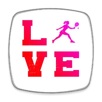 Padel Anfänger Geschenkidee für Padel spielen Fans - Viereckiger Kühlschrankmagnet - Weiß - Vorne