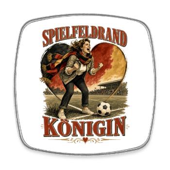 Königin des Spielelfelds - Viereckiger Kühlschrankmagnet - Weiß - Vorne