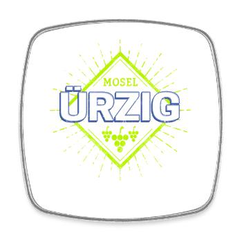 Ürzig an der Mosel mit Retro Weintrauben Souvenir - Viereckiger Kühlschrankmagnet - Weiß - Vorne