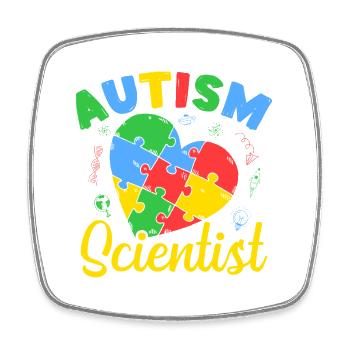 Enseignant de la maternelle Scientifique de l’autisme Maternelle - Magnet carré - blanc - Devant