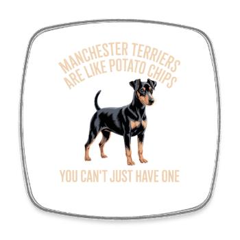 Manchester Terrier Dog Gifts - Square fridge magnet - white - Front