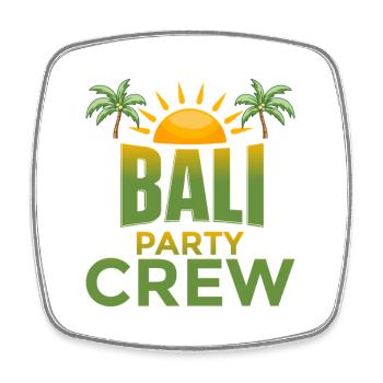 Bali Party Crew - Square fridge magnet - white - Front
