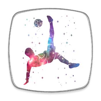 Soccer Soccer Players Space Kids Soccer Players - Square fridge magnet - white - Front