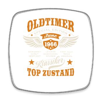Oldtimer Juni 1966 | Geburtstag Geschenk - Viereckiger Kühlschrankmagnet - Weiß - Vorne