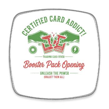 Eröffnung des zertifizierten Card Addict Booster Packs wird entfesselt - Viereckiger Kühlschrankmagnet - Weiß - Vorne