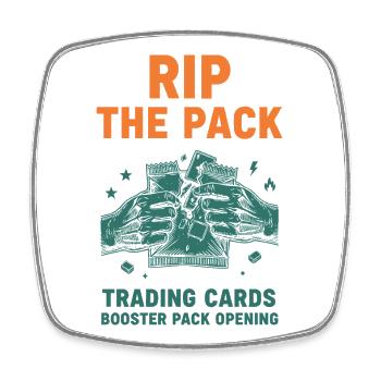 Rip The Pack Trading Cards Booster Pack Eröffnung - Viereckiger Kühlschrankmagnet - Weiß - Vorne