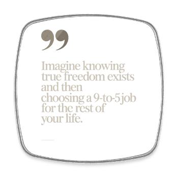 True Freedom Exists 9-to-5 Freedom Entrepreneurs - Square fridge magnet - white - Front