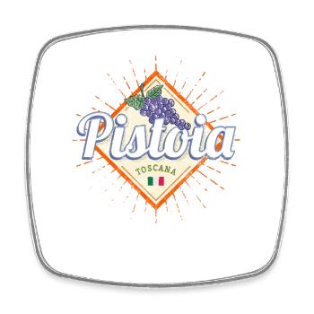 Pistoia Toskana in Italien Weintrauben Souvenir - Viereckiger Kühlschrankmagnet - Weiß - Vorne
