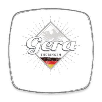 Gera Stadt in Deutschland Thüringen Souvenir - Viereckiger Kühlschrankmagnet - Weiß - Vorne