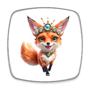 Le Renard majestueux de Jewel - Magnet carré - blanc - Devant