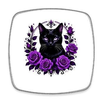 Night hangover in the lilac wreath - Square fridge magnet - white - Front
