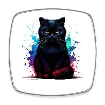 Cadeau du Chat Noir - Magnet carré - blanc - Devant