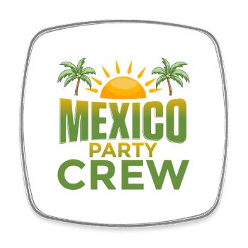 Mexiko Party Crew - Viereckiger Kühlschrankmagnet - Weiß - Vorne
