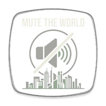 Mute Time - Square fridge magnet - white - Front