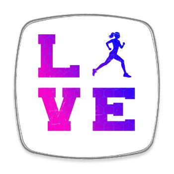 Geschenkidee für eine Running mit Running - Viereckiger Kühlschrankmagnet - Weiß - Vorne