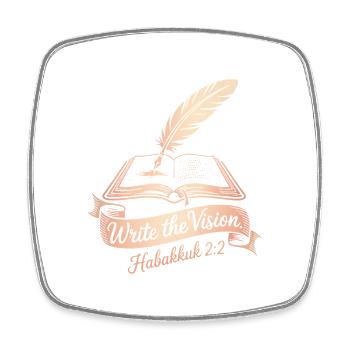 Write the Vision Habakkuk 2:2 - Square fridge magnet - white - Front