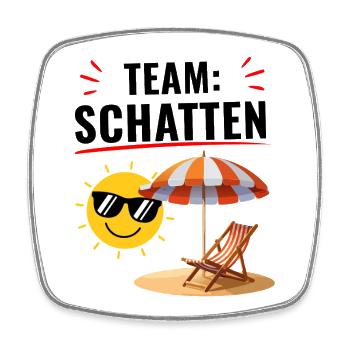 Team Schatten Vibes - Viereckiger Kühlschrankmagnet - Weiß - Vorne