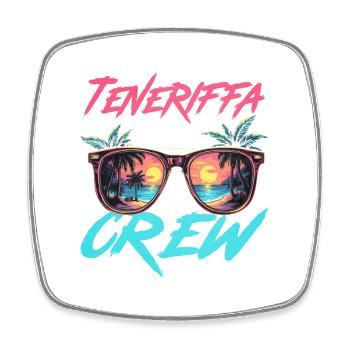 Teneriffa Party Crew - Viereckiger Kühlschrankmagnet - Weiß - Vorne