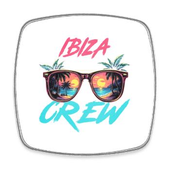 Ibiza Party Crew - Square fridge magnet - white - Front