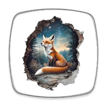 Forêt de l’Étoile du Renard - Magnet carré - blanc - Devant