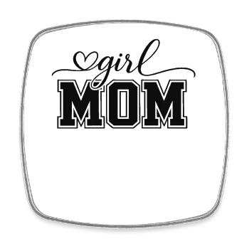 Daughter Mom | Mother's Day Humor Gift - Square fridge magnet - white - Front