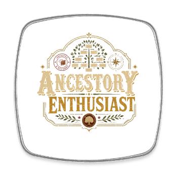 Ahnenforscher Genealogie Ancestory Enthusiast - Viereckiger Kühlschrankmagnet - Weiß - Vorne