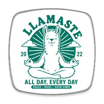 No Prob Llama Just Chill - Viereckiger Kühlschrankmagnet - Weiß - Vorne