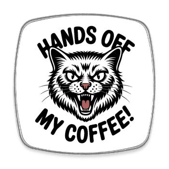Coffee is mine - Square fridge magnet - white - Front